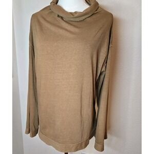 We The Free Long Sleeve Cowl Neck Top Camel Size S classic, slouchy core piece